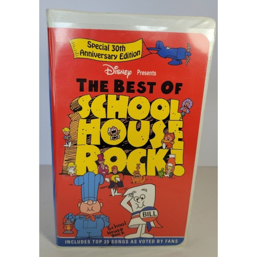 THE BEST OF SCHOOLHOUSE ROCK Vhs Video Tape 2002 Top 25 Songs 30th Anniversary